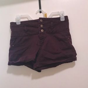 Burgundy shorts
